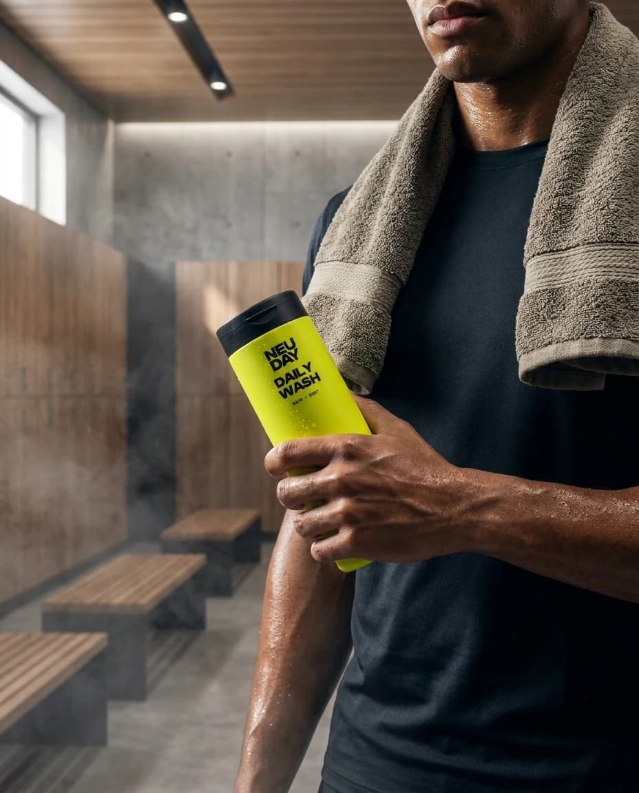 NEUDAY Daily Wash in a locker room after training